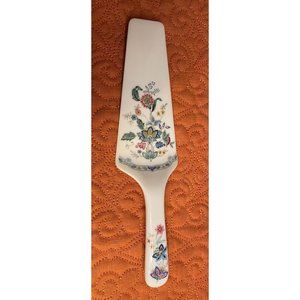 Andrea by Sadek Porcelain Cake Pie SERVER  Garden of India 10"  Made in JAPAN